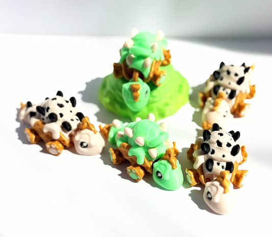 Scoop-a-Saurus Mint Chip Waffle Dino Keychain